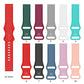 Silicone perforated watch band with internal buckle, 20/22mm, multi-color options