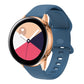Blue perforated silicone watch band with rose-gold buckle for Huawei Watch 3