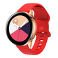 Red perforated silicone watch band with rose-gold buckle for Huawei Watch 3