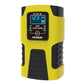 Smart battery charger front view, yellow body with LCD screen and side vent windows