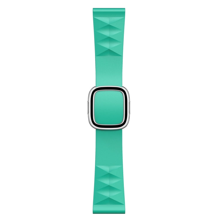 Modern Style Silicone Replacement Strap Watchband For Apple Watch Series 6 & SE & 5 & 4 44mm / 3 & 2 & 1 42mm, Black Buckle, Rose Gold Buckle, Silver Buckle