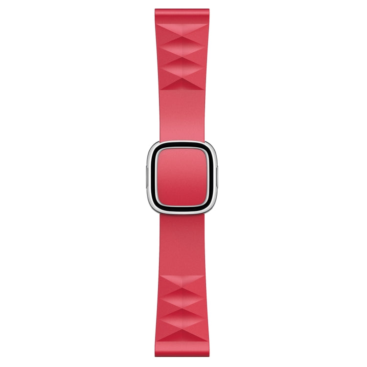 Modern Style Silicone Replacement Strap Watchband For Apple Watch Series 6 & SE & 5 & 4 44mm / 3 & 2 & 1 42mm, Black Buckle, Rose Gold Buckle, Silver Buckle