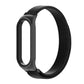 Breathable nylon watch band with black woven strap and black metal clasp