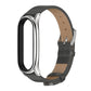 For Xiaomi Mi Band 6 / 5 Mijobs Metal Case Crazy Horse Texture PU Microfiber Plus Watch Band