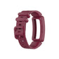 Burgundy silicone wrist strap watchband with adjustable clasp for Fitbit Inspire HR