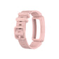 Silicone smartwatch wrist strap watchband, light pink with matching buckle detail