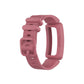 Silicone smartwatch wrist strap watchband, rose pink with matching buckle detail
