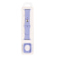 Purple silicone replacement watchband with protective watch case set
