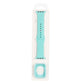 Light blue silicone watch strap with matching protective case insert, in retail packaging