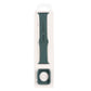 Silicone watch strap and protective case set, teal green silicone band with square case