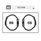 Digital dual time LED watch side view showing left and right buttons on black case
