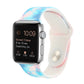 Silicone Painted Pattern Replacement Watchband For Apple Watch Series, 7 41mm / 6 & SE & 5 & 4 40mm / 3 & 2 & 1 38mm, 7 45mm / 6 & SE & 5 & 4 44mm / 3 & 2 & 1 42mm