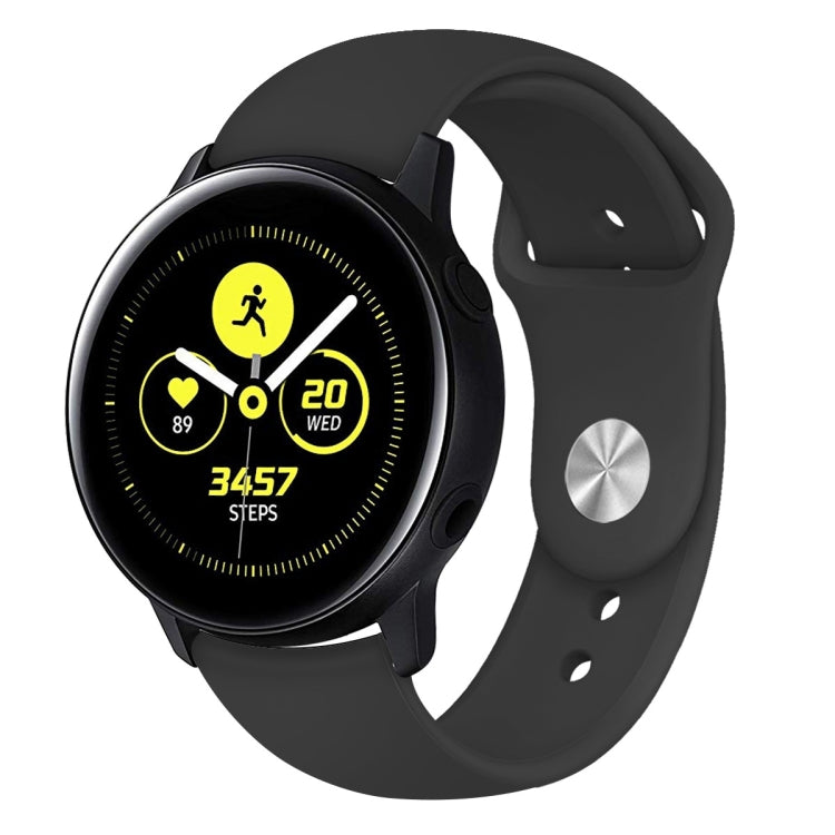 For Galaxy Watch Active 2 Smart Watch Solid Color Silicone Wrist Strap Watchband, L, S