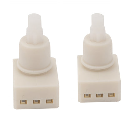 White plastic car ceiling light switch connector with three pins