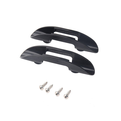 Black plastic paddle clip holders with mounting screws, 2-piece set