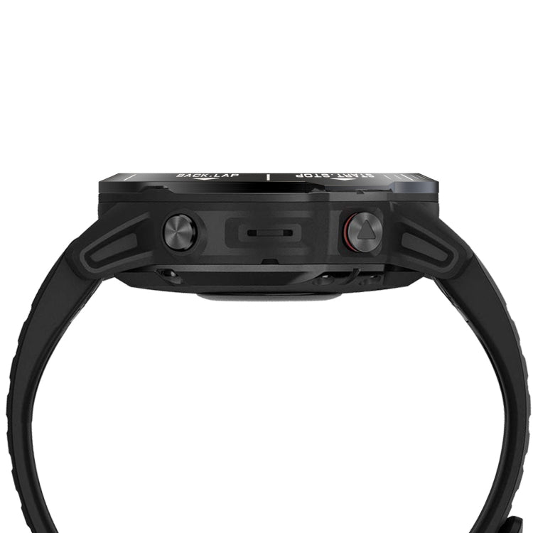 Black bezel ring accessory side view for smartwatch