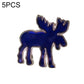 Adjustable open ring with blue animal silhouette charm