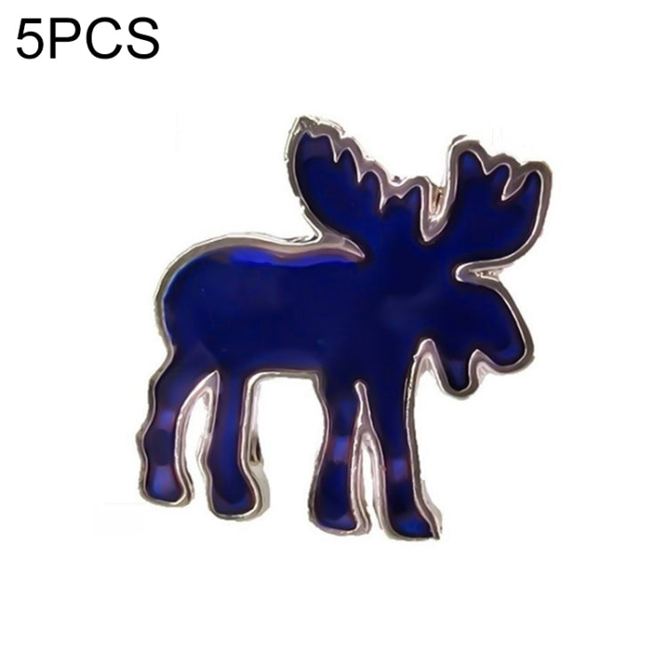 Adjustable open ring with blue animal silhouette charm