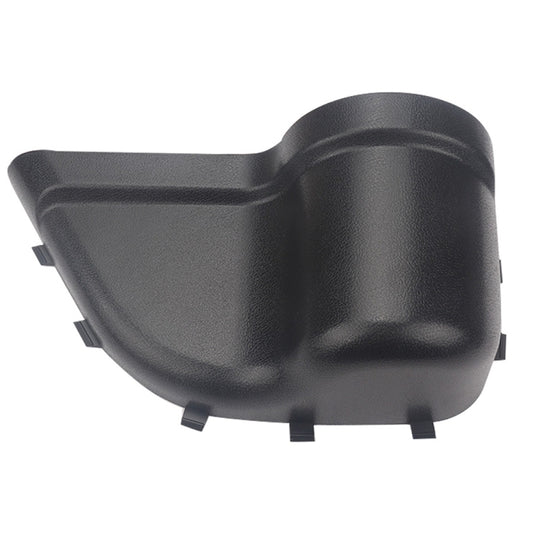 Black car door cup holder pocket with molded cup recess and mounting tabs