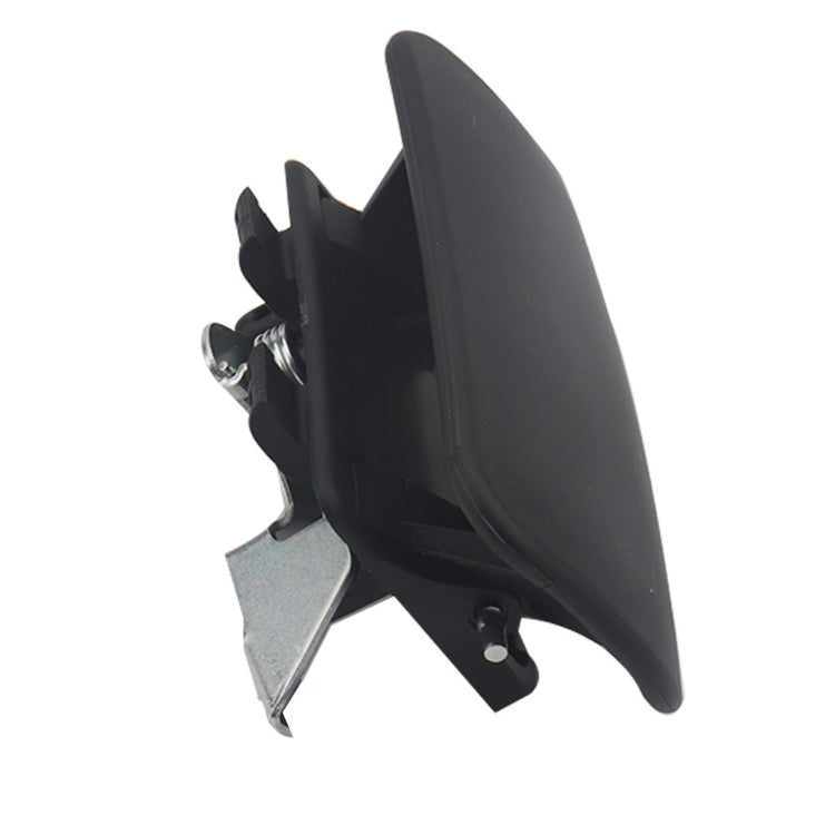 Car left sliding door handle, black exterior with metal latch and screw post