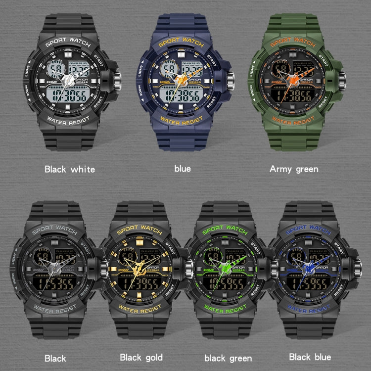 Sports watch color lineup showing multiple dial and strap color variants