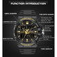 Dual time digital sport watch with date window and glowing display