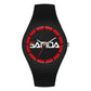 SANDA 6076 Simple Scale Round Dial Ladies Silicone Strap Quartz Watch