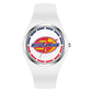 SANDA 6077 Simple Icon Round Dial Ladies Silicone Strap Quartz Watch