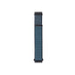 Nylon loop watch strap in blue denim-style mesh fabric with black ends