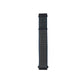 Nylon loop watchband strap, dark blue-black woven design with navy end links