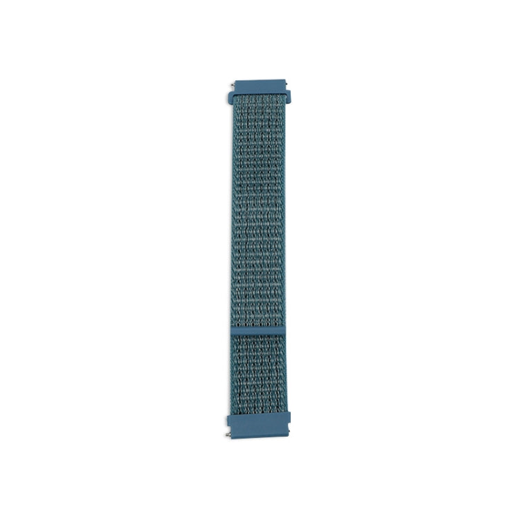 Nylon woven watchband strap in dark blue with matching end tabs