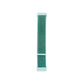 Nylon loop watch strap in teal-green with light teal clasp ends