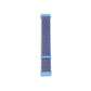 Nylon loop watch strap in bright blue with light blue clasp ends