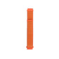 Nylon loop replacement watchband strap, orange fabric with two matching connectors.