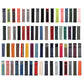 Set of nylon loop watchband straps in multiple colors, neatly arranged