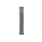 Charcoal gray nylon loop watch strap with orange accents and two gray end connectors.