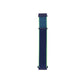 Nylon loop watch strap in teal blue with navy end clips