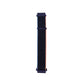 Nylon loop watch strap in dark navy with orange stitch and end clips