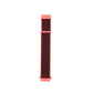 Nylon loop watch strap in coral red with light end clips