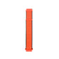 Nylon woven watchband strap in bright orange-red with adjustable loop end tabs