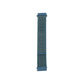 Nylon loop replacement watch strap in teal-blue with metal buckle tabs