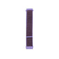 Nylon loop replacement watch strap in purple with metal buckle tabs