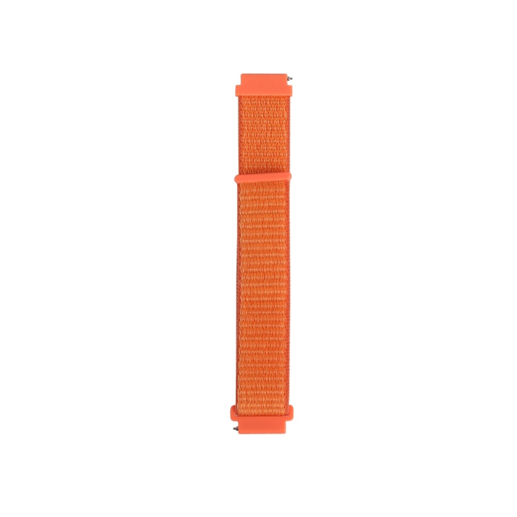 Nylon loop replacement watchband strap, bright orange with two end buckles
