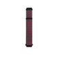 Red and black woven nylon loop watch strap with two black end connectors.