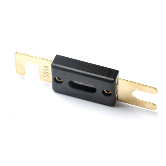 300A ANL car fuse, black holder with gold-plated fork terminals