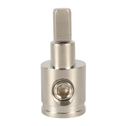 Nickel-plated brass audio terminal block stud with hex socket insert