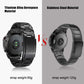 Titanium alloy watch band with rectangular links; comparison shows different strap weight.