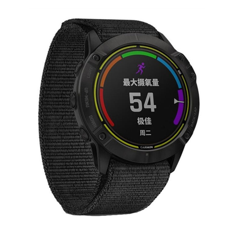 26mm Knitted Nylon Loop Replacement Watchband, For Garmin Fenix 6X