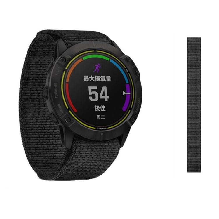 26mm Knitted Nylon Loop Replacement Watchband, For Garmin Fenix 6X