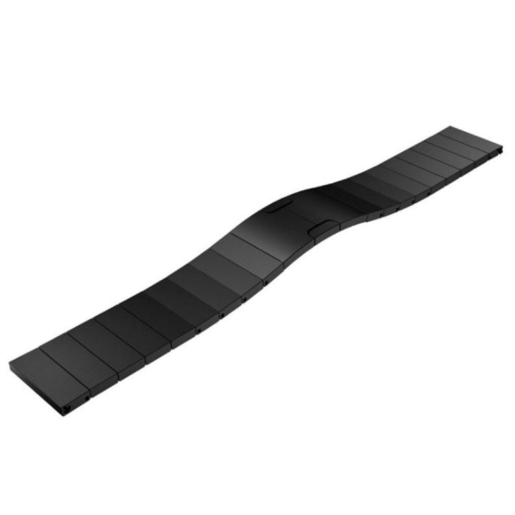 Black replacement watch strap with rectangular link band